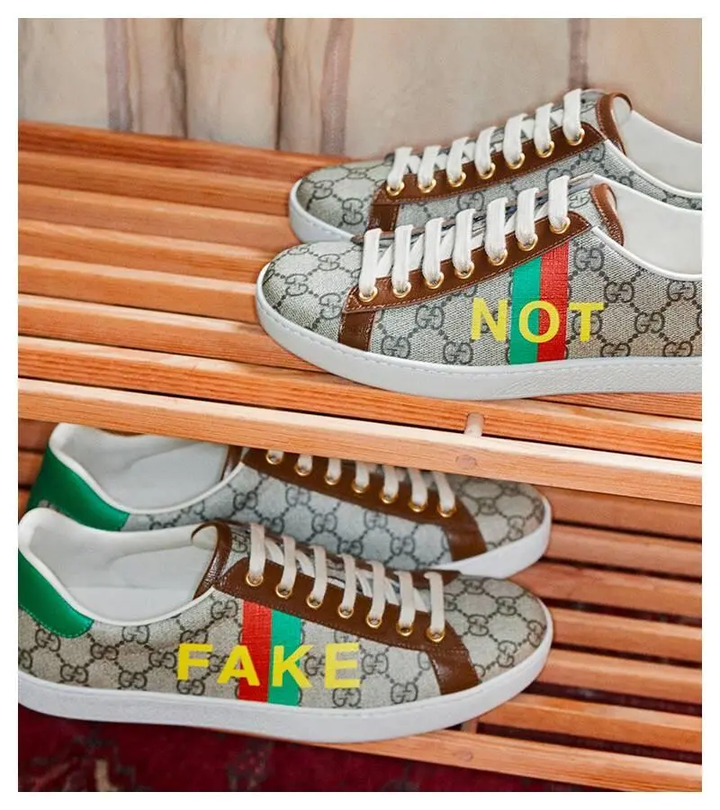 Giày Gucci Ace 'Fake/Not Print' 636358-2GC10-8260 - Ảnh 3