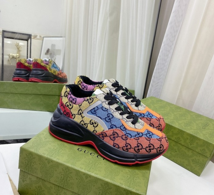 Giày Gucci Rython GG Multicolor Black (W) 663681-2UZK0-7072 - Ảnh 4