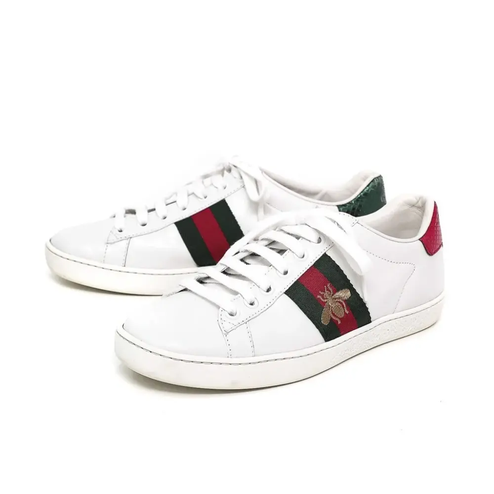 Alternative view of Giày Gucci Wmns Ace Embroidered 'Bee' 431942 02JP0 9064