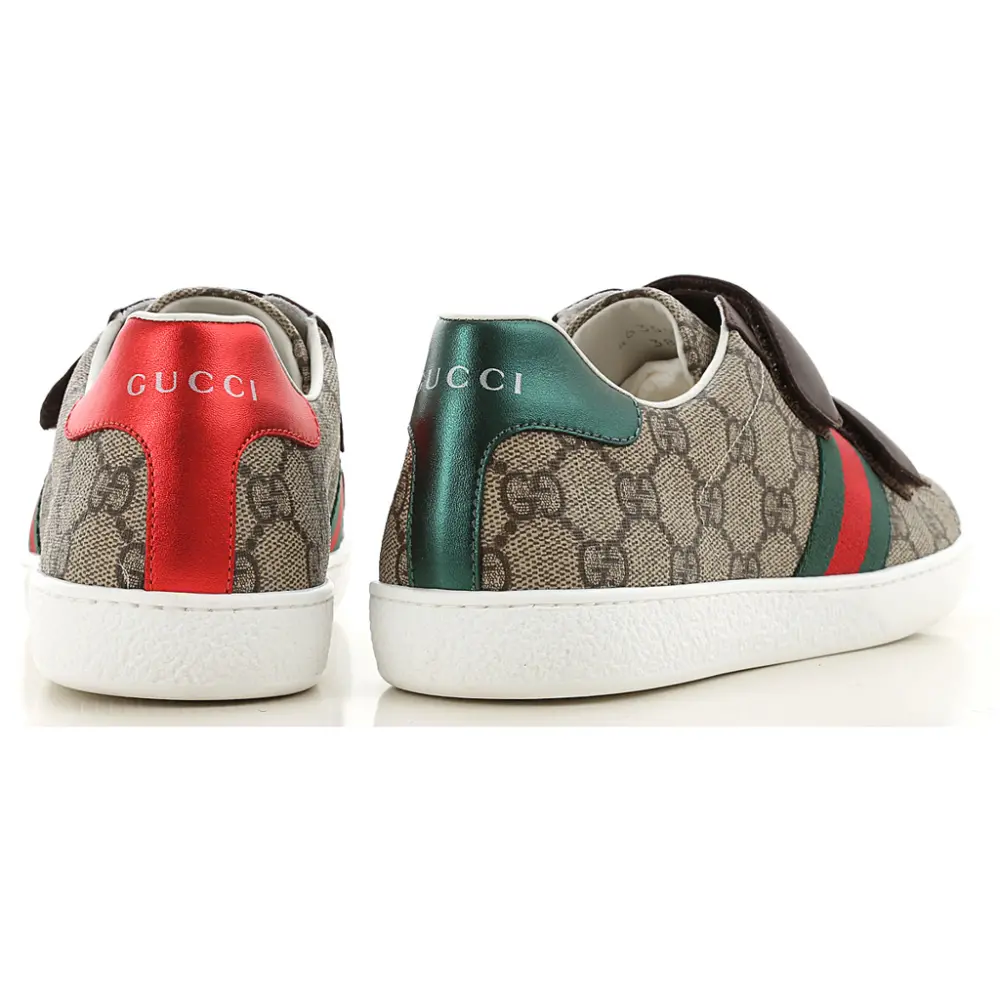 Giày Gucci GG Supreme Velcro Ace Kids Sneakers 463091-9C220-9797 - Ảnh 3