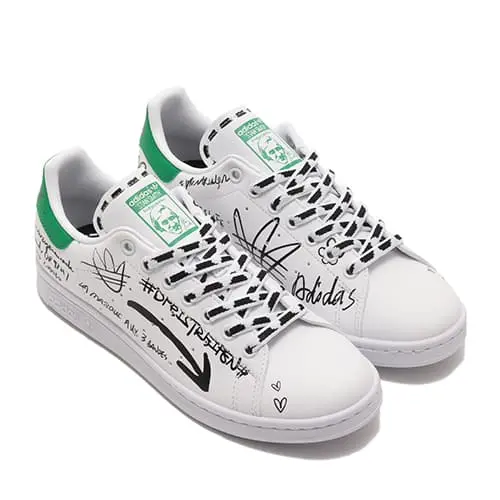 Alternative view of Giày Adidas Stan Smith 'Sharpie Pack Graffiti White Green' GV9800