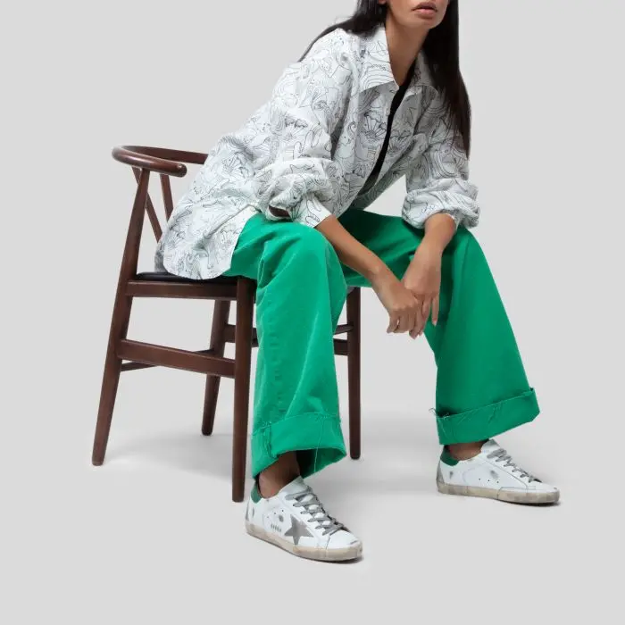 Alternative view of Giày Golden Goose Super Star White Green GWF00102-F002180-10802