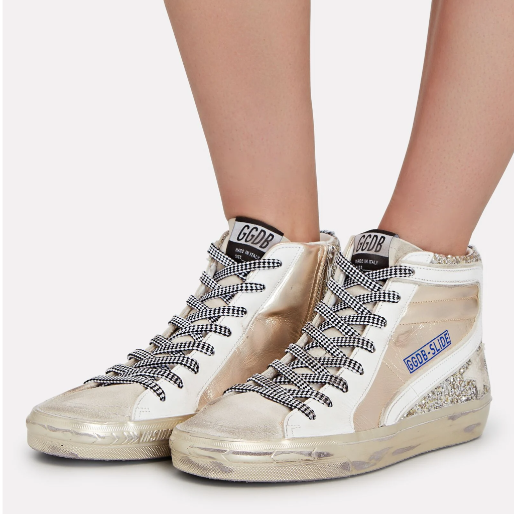 Giày Golden Goose Slide Leather High-Top GWF00116-F001884-65147 - Ảnh 4