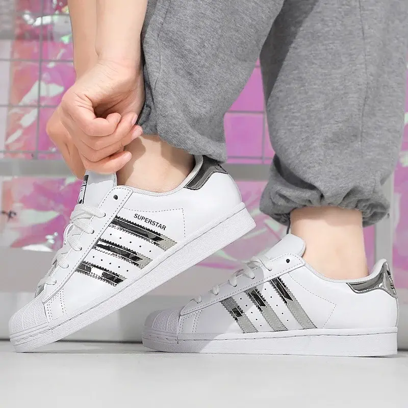 Giày Adidas Wmns Superstar 'Metallic 3 Stripes' FW3915 - Ảnh 5