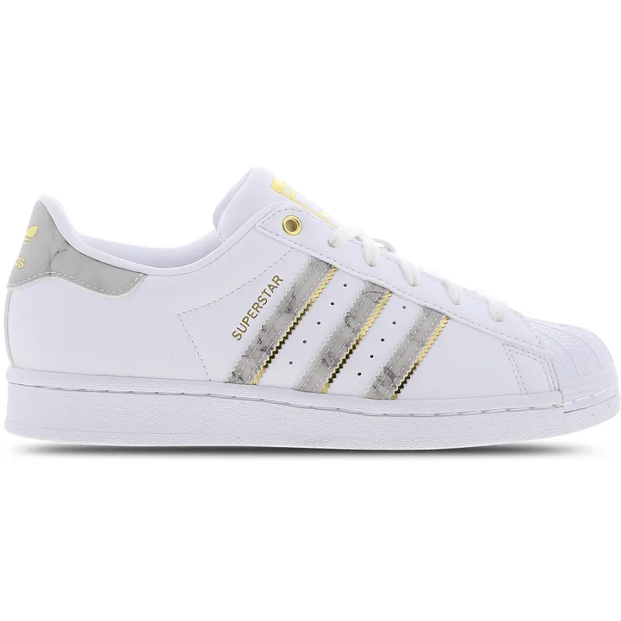 Giày Adidas Superstar 'White Gold Metallic' GX1839
