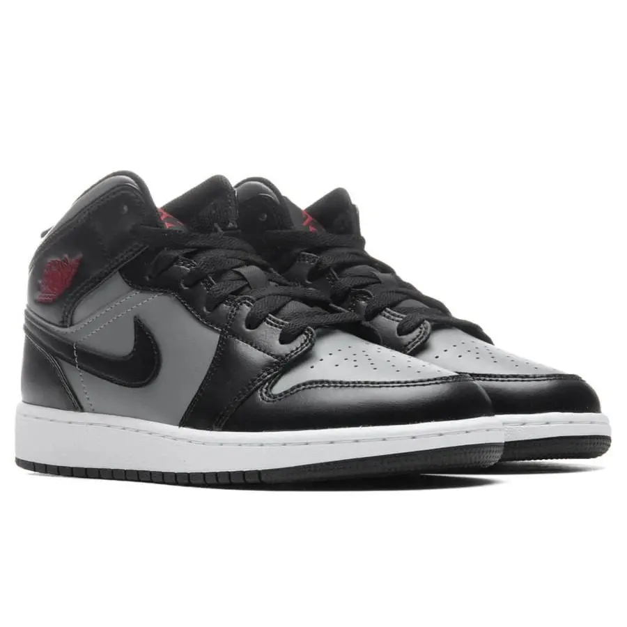Alternative view of Giày Nike Air Jordan 1 Mid GS 'Shadow' 554725-096