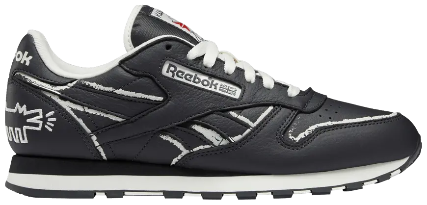 Giày Reebok Keith Haring x Classic Leather 'Dog Blackboard Chalk Drawing' GZ1456