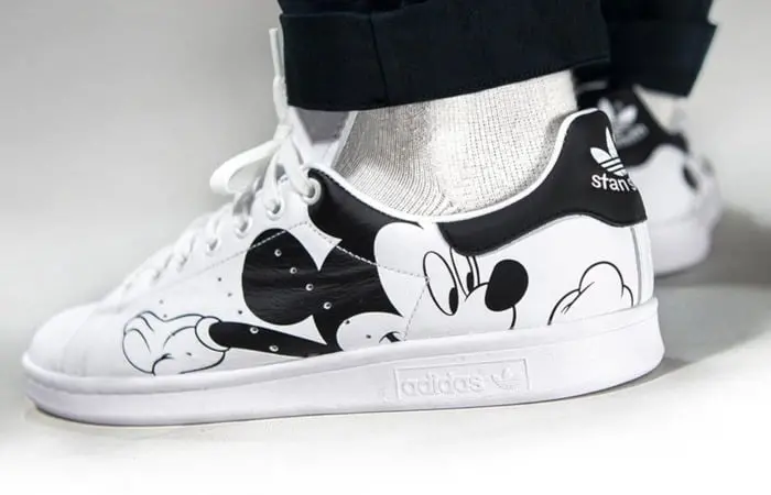 Giày Adidas Mickey Mouse x Stan Smith 'Black' FW2895 - Ảnh 7