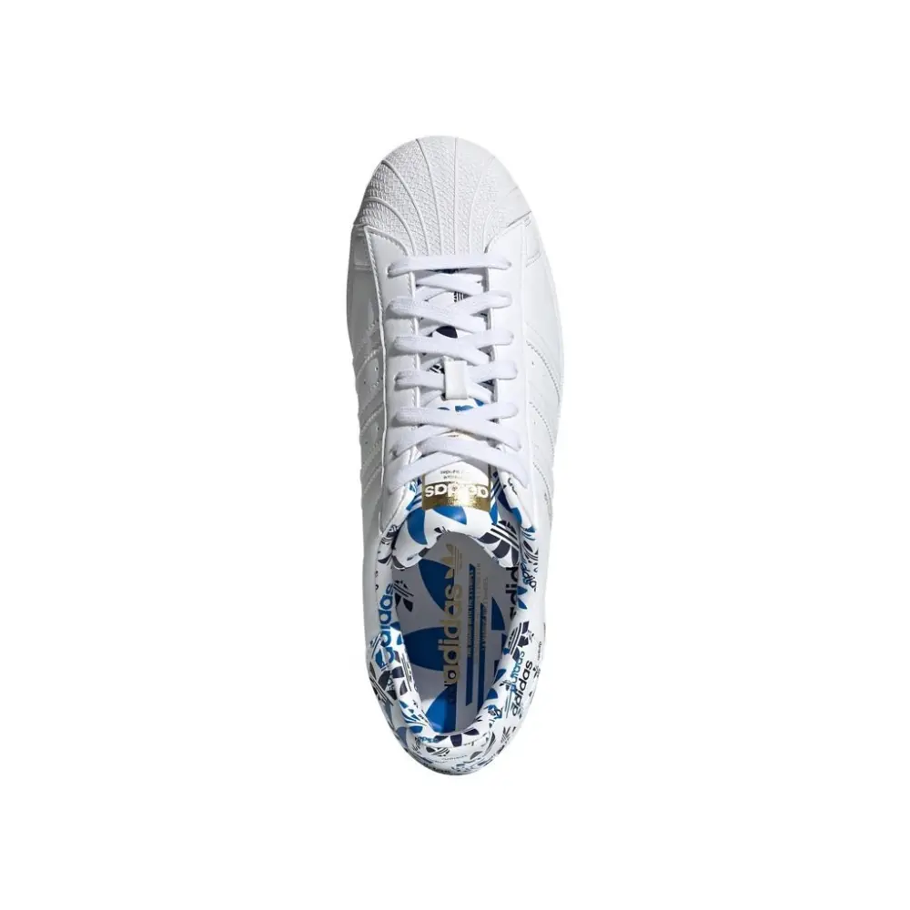 Giày Adidas Superstar 'White Gold Metallic' H00186 - Ảnh 6