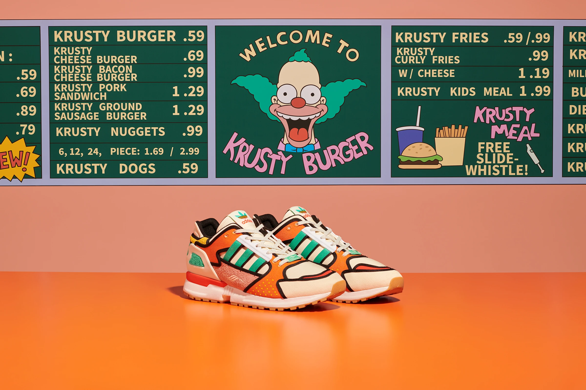 Giày Adidas The Simpsons x ZX 10000 'A-ZX Series - Krusty Burger' H05783 - Ảnh 4