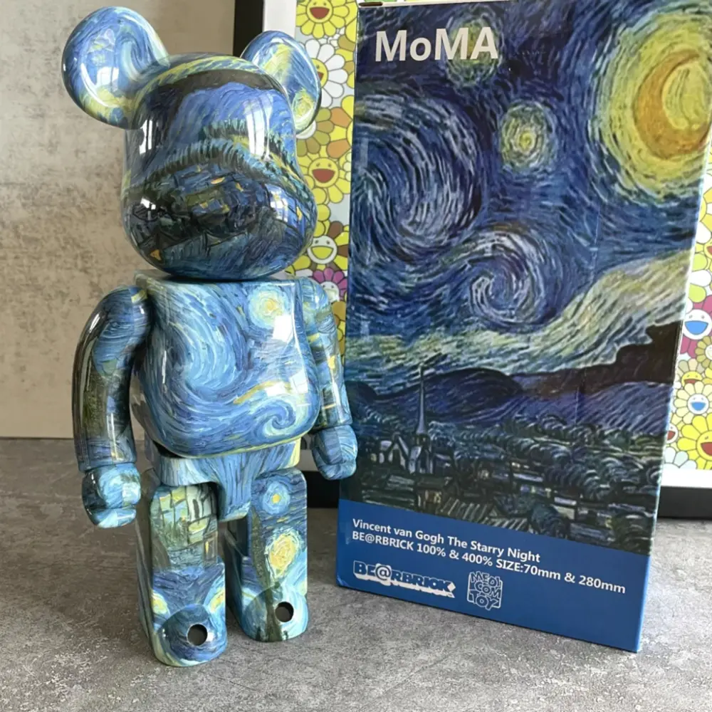 Mô Hình Bearbrick Vincent van Gogh The Starry Night - Ảnh 5