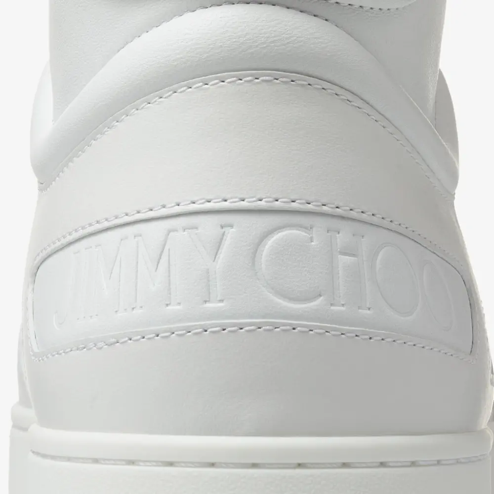 Giày Jimmy Choo Hawaii Hi Top/M 'White' HAWAIIHITOPMCLF081101 - Ảnh 4