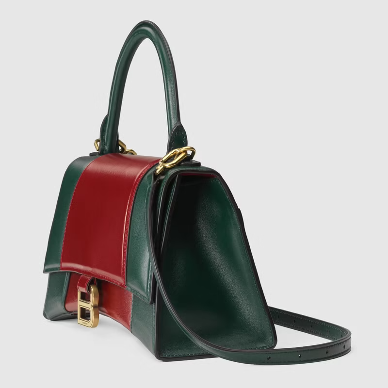 Túi Gucci The Hacker Project Small Hourglass Green And Red Leather 681697-1D6WT-3343 - Ảnh 4