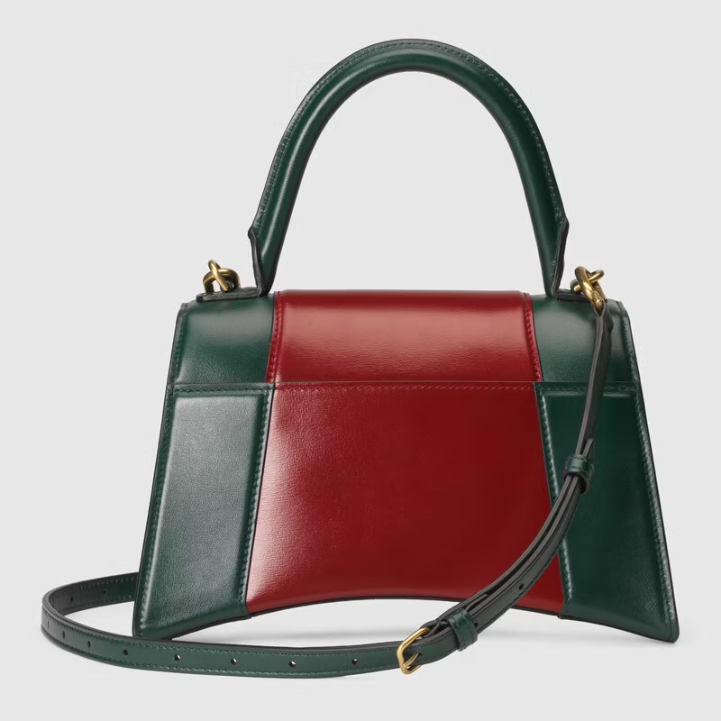 Túi Gucci The Hacker Project Small Hourglass Green And Red Leather 681697-1D6WT-3343 - Ảnh 3