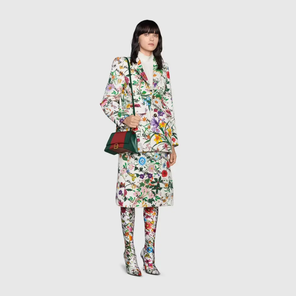Túi Gucci The Hacker Project Small Hourglass Green And Red Leather 681697-1D6WT-3343 - Ảnh 5