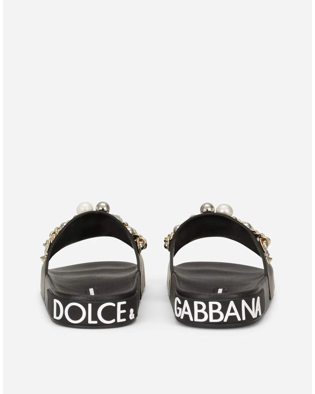 Dép Dolce & Gabbana Stud Embellished Slides 'Black' CS1990AY08280999 - Ảnh 2