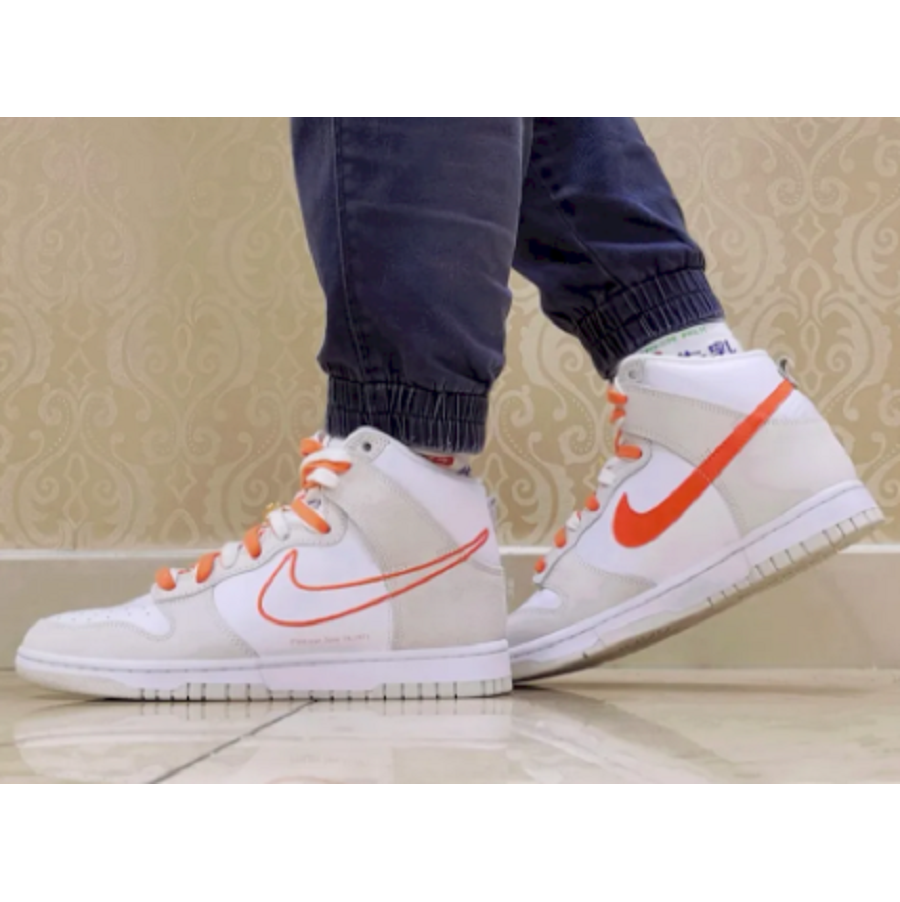 Giày Nike Dunk High First Use White Sail Orange DH6758-100 - Ảnh 3