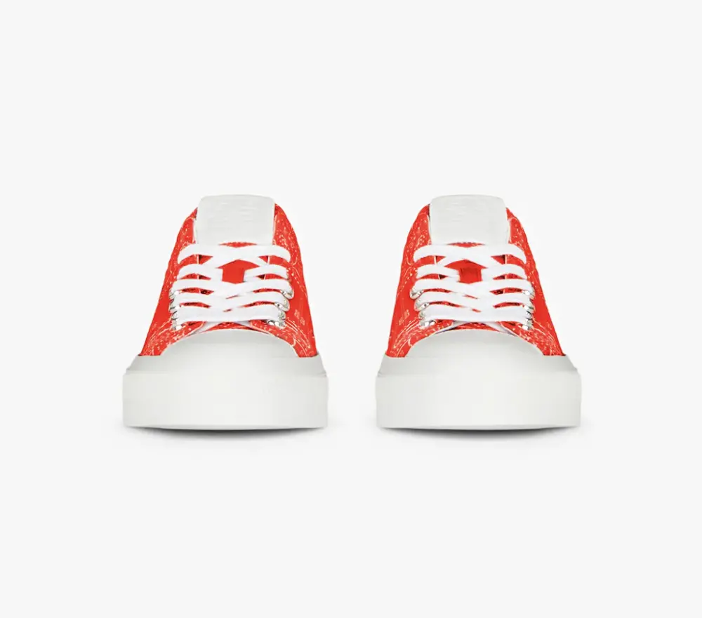 Alternative view of Giày Givenchy With Bandana Printed Canvas 'Red White' BH0050H0ZF-616