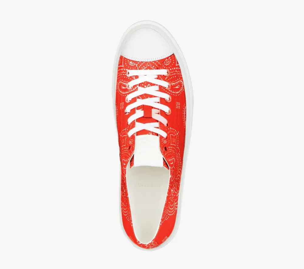 Giày Givenchy With Bandana Printed Canvas 'Red White' BH0050H0ZF-616 - Ảnh 3