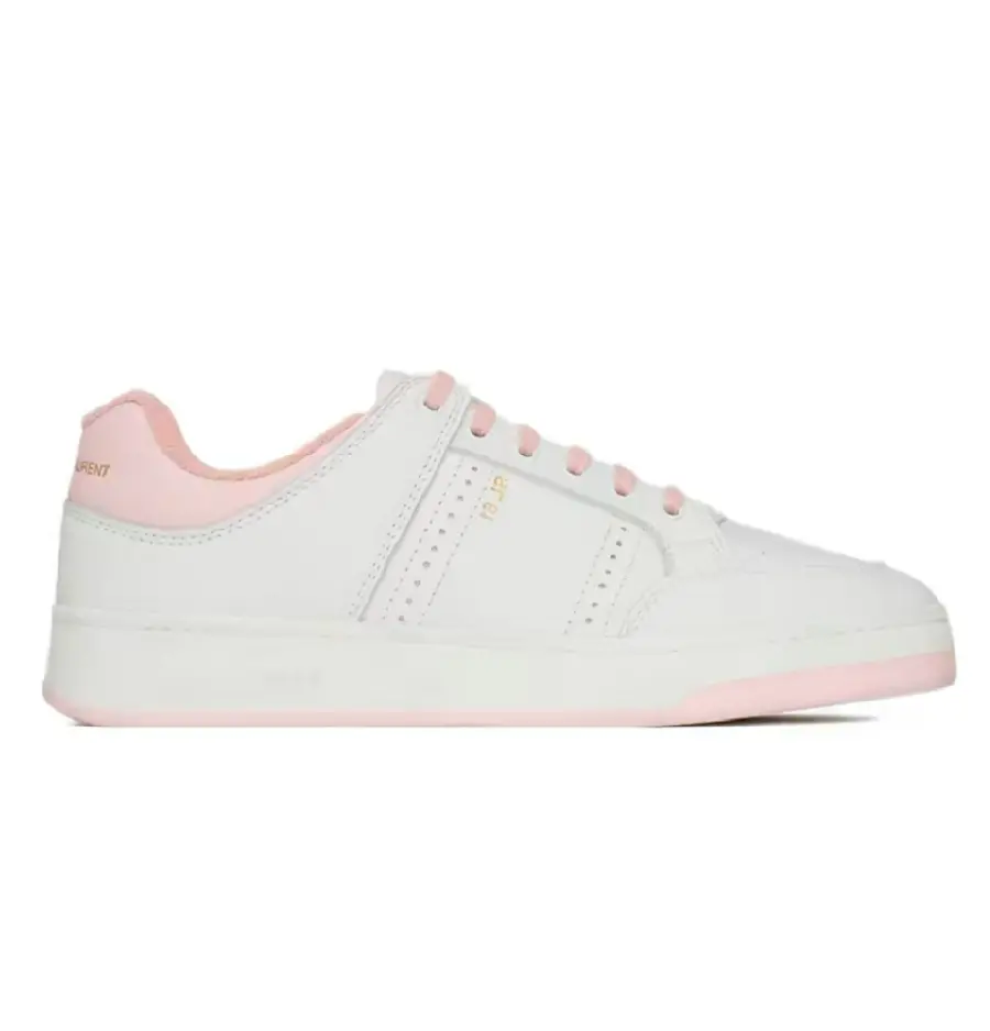 Giày Saint Laurent SL 61 Low Top In Grained Leather 'White Baby Pink' 690132AAAJJ9045