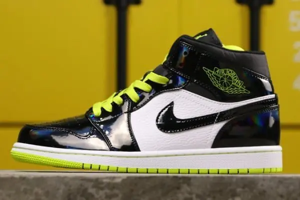 Giày Nike Jordan 1 Mid Black Cyber 'Mystic Green' BQ6931-003 - Ảnh 3
