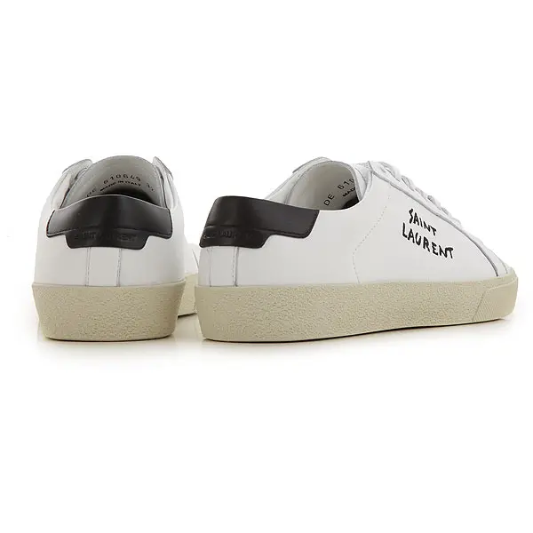 Giày Saint Laurent Wmns Court Classic SL06 Low 'Optic White Black' 610649-08G10-9061 - Ảnh 5