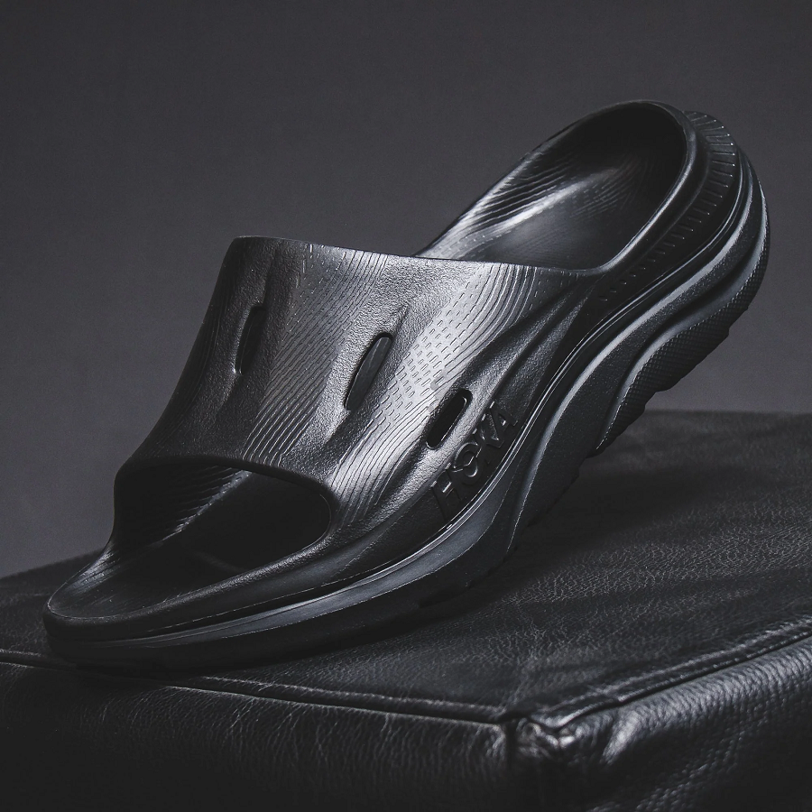 Dép Hoka Ora Recovery Slide 3 Slippers Black 1135061-BBLC - Ảnh 3