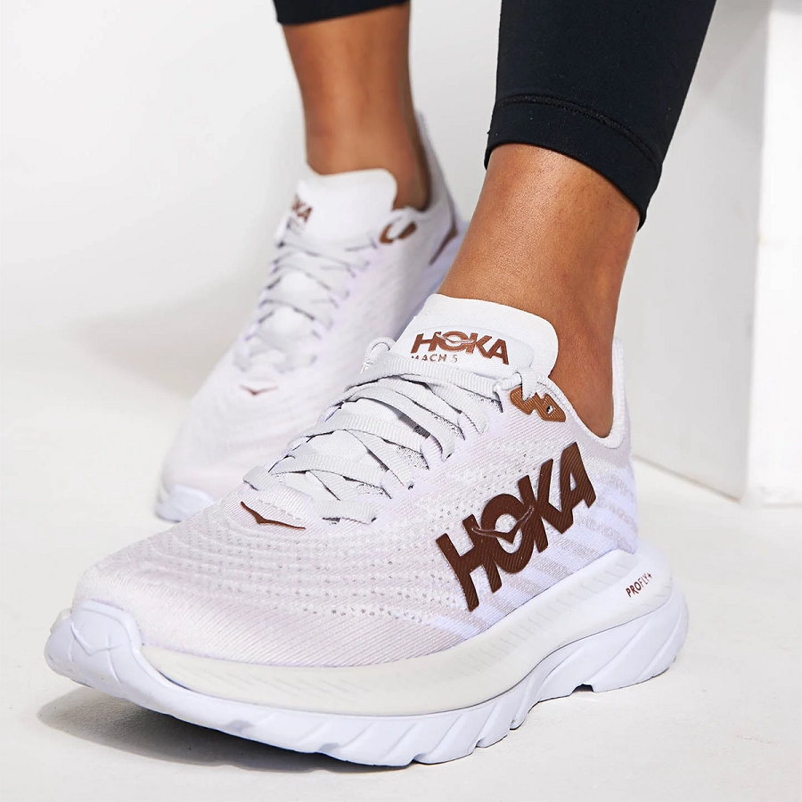 Giày Hoka One One Mach 5 White Copper 1127894-WCPP - Ảnh 2