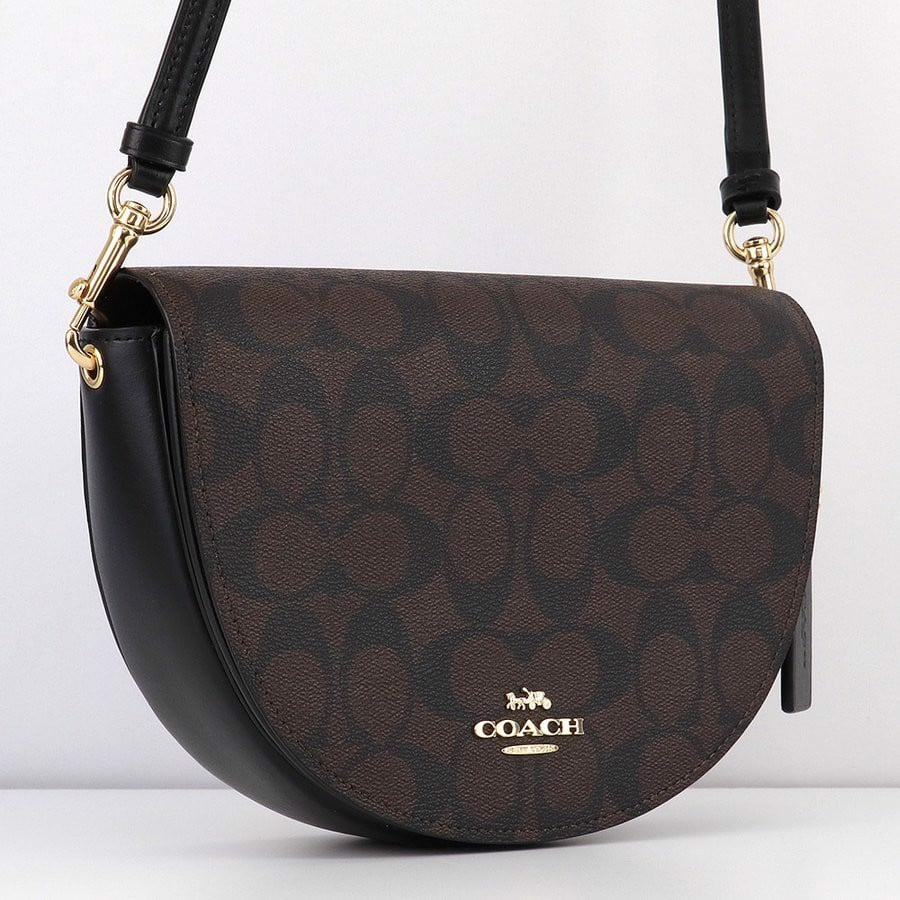 Túi Coach Signature Ellen Crossbody Bag 'Brown Black' C1430 IMAA8 - Ảnh 4