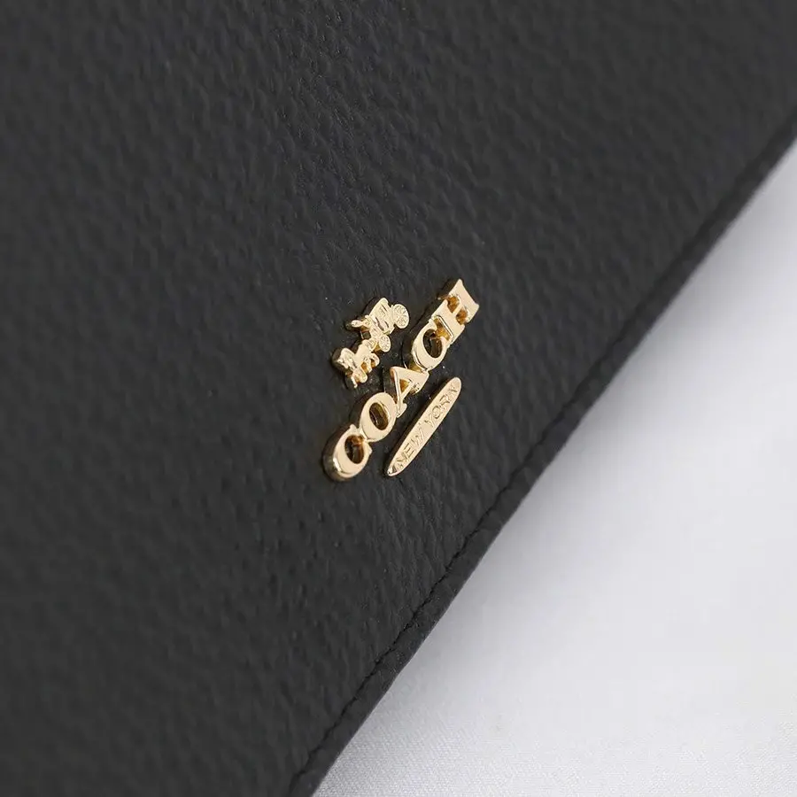 Túi Coach Anna Foldover Crossbody Clutch Black 3037 IMBLK - Ảnh 3