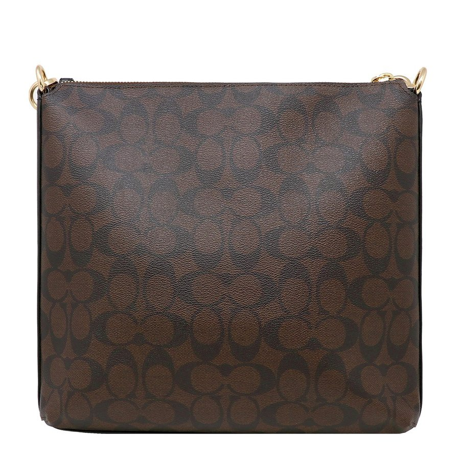Túi Coach May Dark Brown Color File Cross Bag F77885 IMAA8 - Ảnh 4