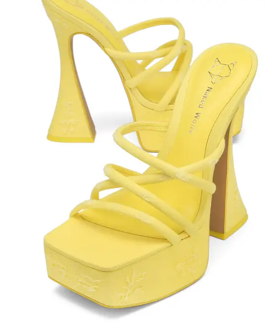 Giày cao gót Naked Wolfe HONESTY 'YELLOW' - Ảnh 4