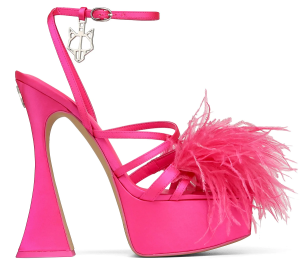 Giày cao gót Naked Wolfe HOPE HOT 'PINK FEATHER'