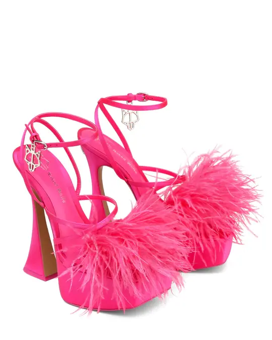 Giày cao gót Naked Wolfe HOPE HOT 'PINK FEATHER' - Ảnh 2