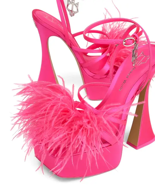 Giày cao gót Naked Wolfe HOPE HOT 'PINK FEATHER' - Ảnh 4
