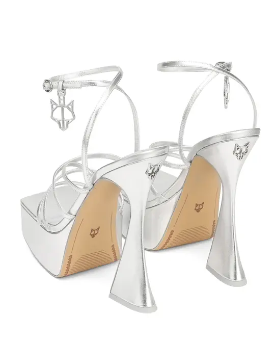 Giày cao gót Naked Wolfe HOPE METALLIC 'SILVER' - Ảnh 3