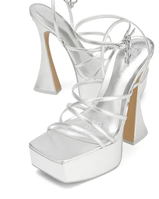 Giày cao gót Naked Wolfe HOPE METALLIC 'SILVER' - Ảnh 4