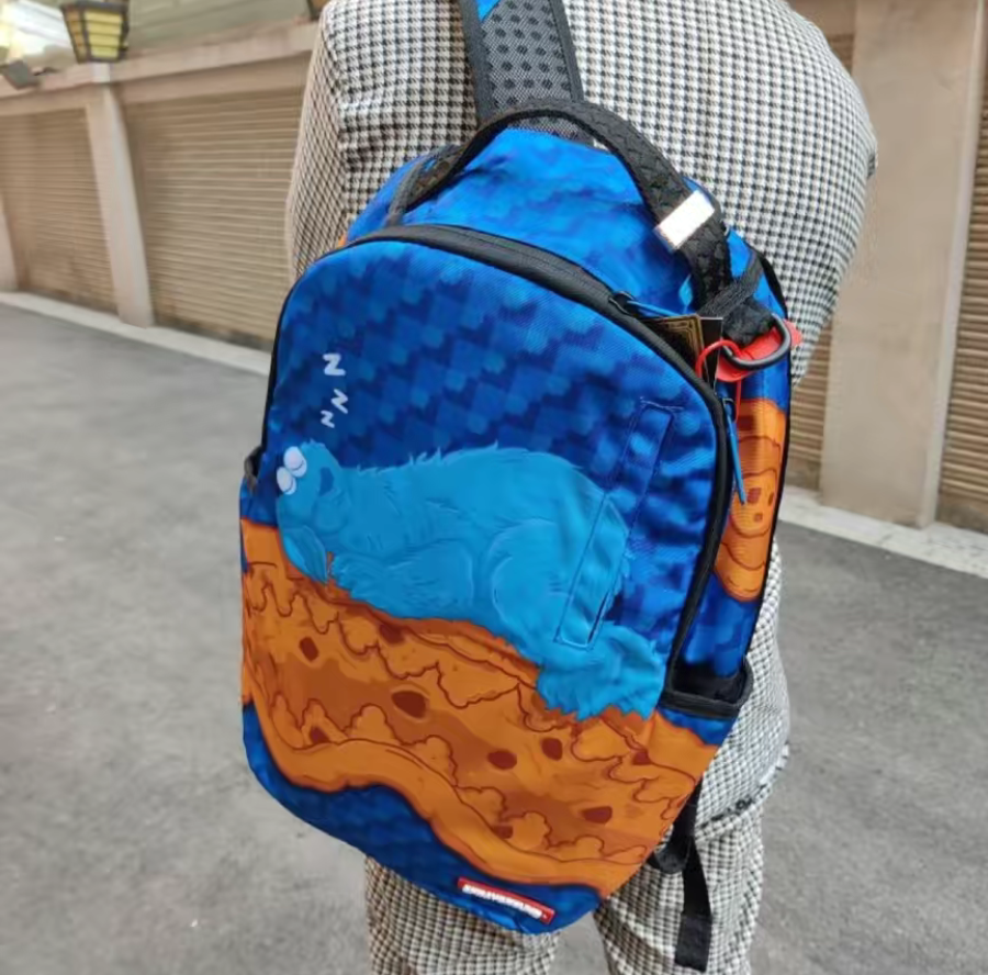 Balo Sprayground DLX Shark 'Brown Blue' W0735768 - Ảnh 3