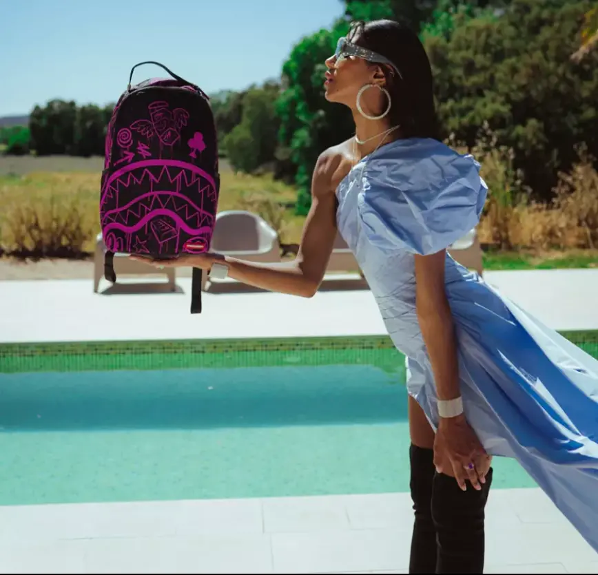 Balo Sprayground Drak Contrast Graffiti 'Black Pink' W0835726 - Ảnh 5