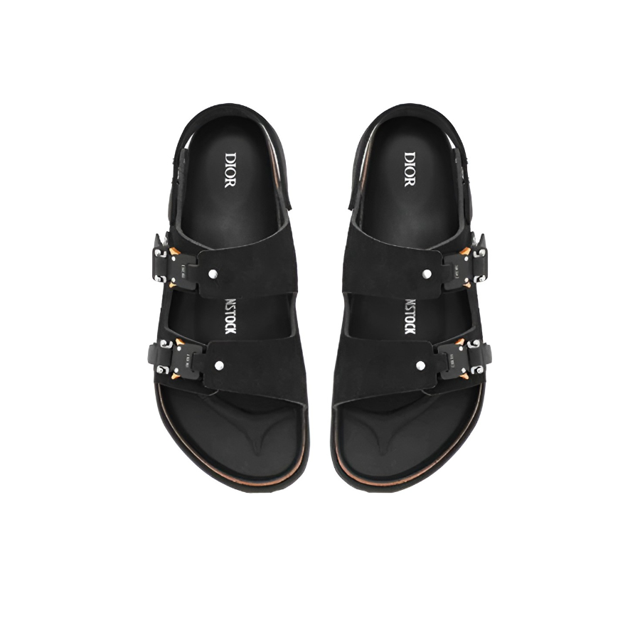 Dép Dior By Birkenstock Milano Sandal 'Black' 3SA117ZSG-H900 - Ảnh 4