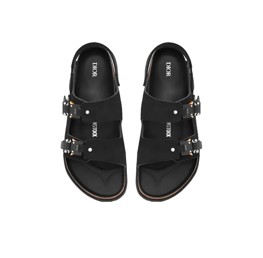 Dép Dior By Birkenstock Milano Sandal 'Black' 3SA117ZSG-H900 - Ảnh 4