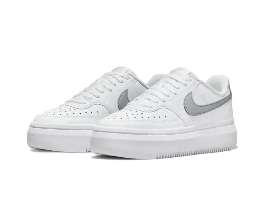 Giày Nike Court Vision Alta Low 'White Grey' DM0113-101 - Ảnh 6