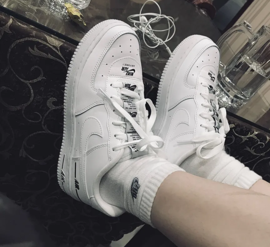 Giày Nike Air Force 1 LV8 3 GS 'Multiple Logos' CJ4092-100 - Ảnh 5