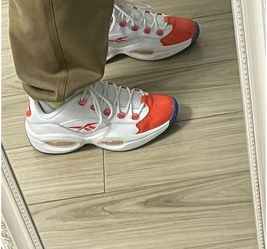 Giày Reebok Question Low 'Patent Toe Orange' FX4999 - Ảnh 5