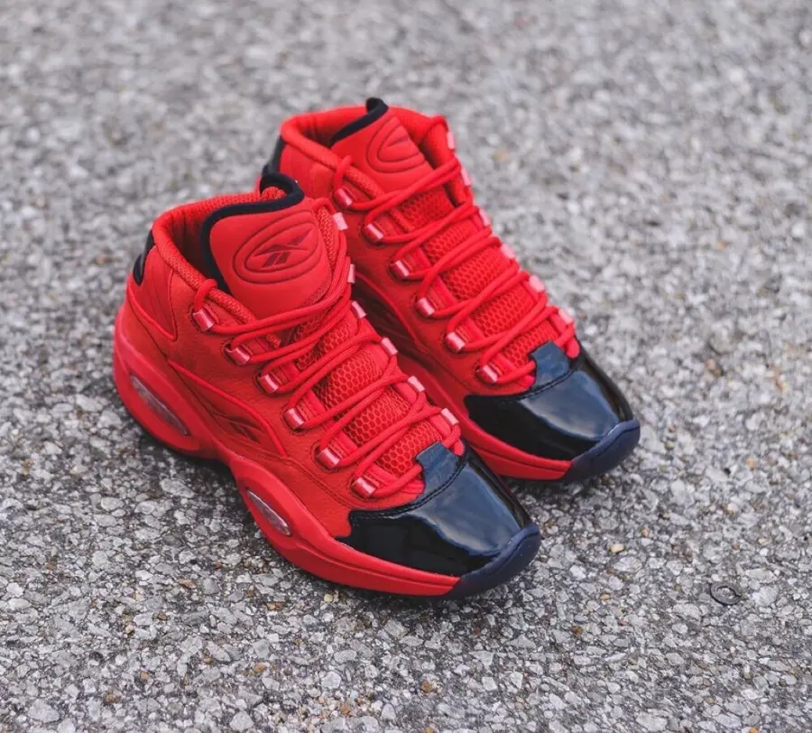 Giày Reebok Question Mid Heart Over Hype 'Red Black' FW5304 - Ảnh 4