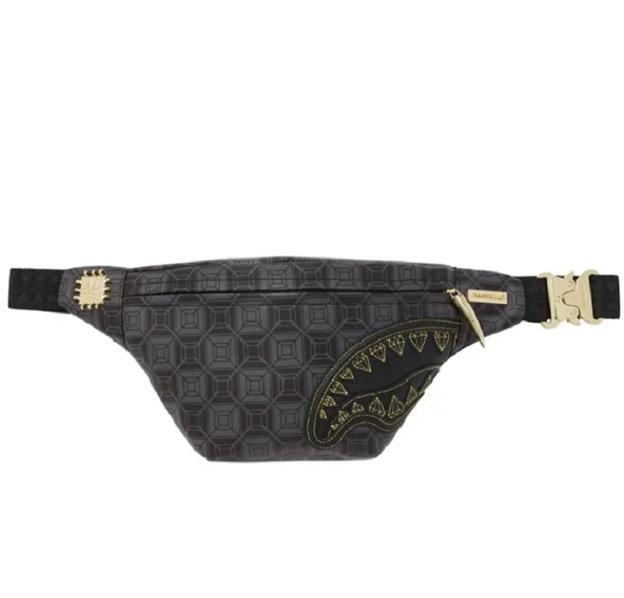 Túi Sprayground Checkerboard Shark Mouth Messenger Bag 'Black' W0845114 - Ảnh 5