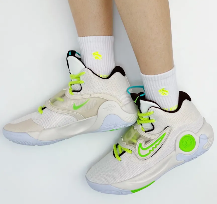 Giày Nike KD Trey 5 X 'Wolf Grey Volt Crimson' DJ7554-014 - Ảnh 4