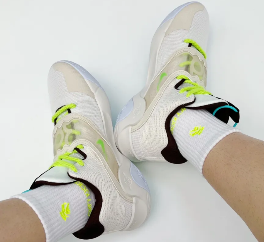 Giày Nike KD Trey 5 X 'Wolf Grey Volt Crimson' DJ7554-014 - Ảnh 5