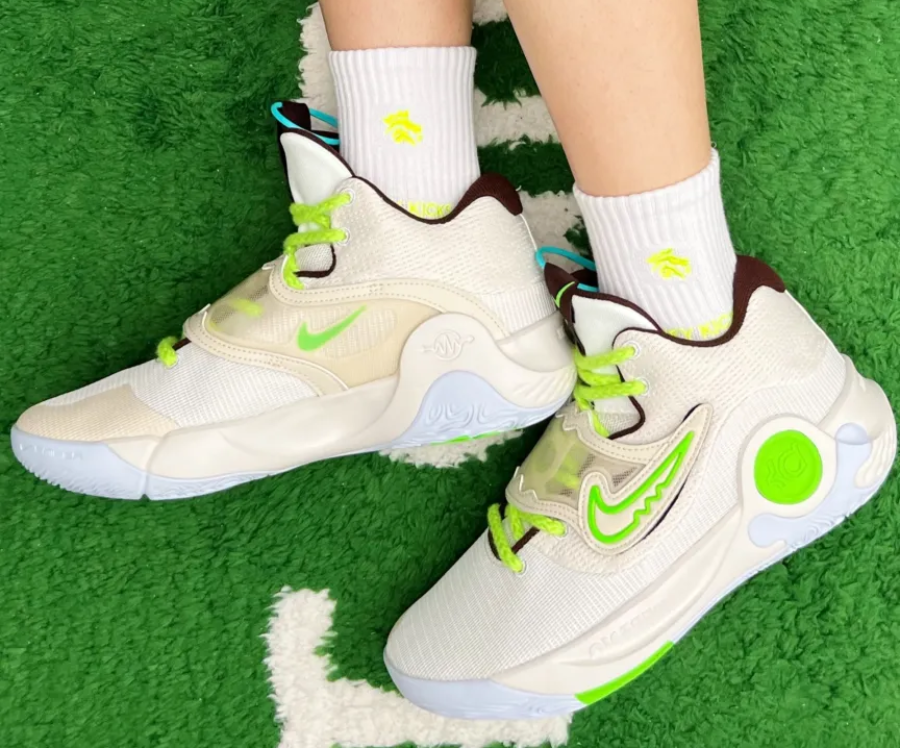 Giày Nike KD Trey 5 X 'Wolf Grey Volt Crimson' DJ7554-014 - Ảnh 7