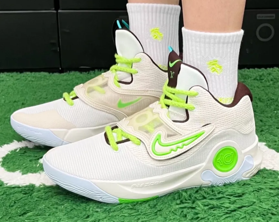 Giày Nike KD Trey 5 X 'Wolf Grey Volt Crimson' DJ7554-014 - Ảnh 8